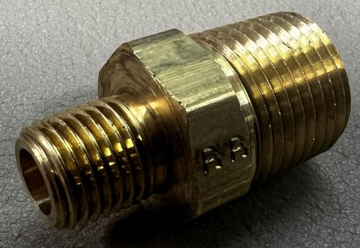 1-2英寸MNPT x 1-4英寸MNPT黄铜配件转接头缩略图